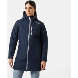 Helly Hansen Women's Long Belfast Insulated Winter Jacket Navy L