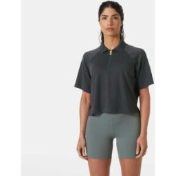 Helly Hansen Women's Inshore Zip Crop Polo Grey XL