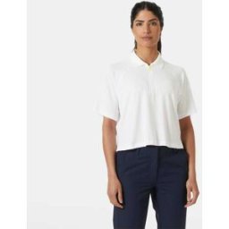 Helly Hansen Women's Inshore Zip Crop Polo White XS