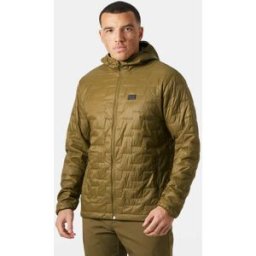 Helly Hansen Men's Lifaloft Hooded Lightweight Insulator Jacket Brown M