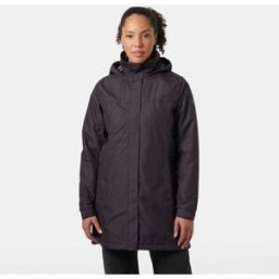 Helly Hansen Women's Aden Long Insulated Rain Coat Purple S