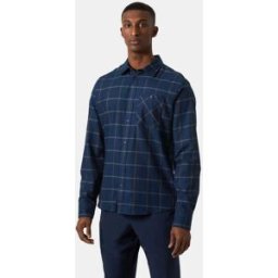Helly Hansen Men's Aker Flannel Long Sleeve Shirt Blue XL
