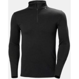 Helly Hansen Men's Lifa Merino Midweight 1/2 Zip Base Layer Black L