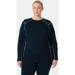 Helly Hansen Women's Lifa® Merino Midweight Crew Plus Shirt Navy 1X