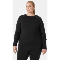 Helly Hansen Women's Lifa® Merino Midweight Crew Plus Shirt Black 2X