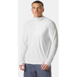 Helly Hansen Men's Shine Solen Half-Zip Sun Hoodie White M