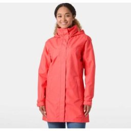 Helly Hansen Women's Aden Long Rain Coat Pink M