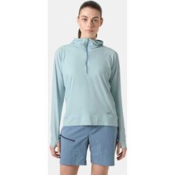 Helly Hansen Women's Shine Solen Half-Zip Sun Hoodie Blue L