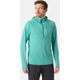 Helly Hansen Men's Shine Solen Half-Zip Sun Hoodie Blue L