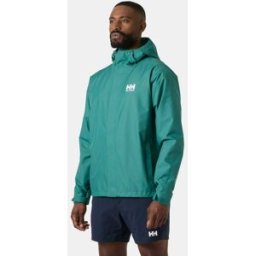 Helly Hansen Men's Seven J Outdoor Rain Jacket Green XL