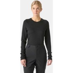 Helly Hansen Women's Lifa Merino Midweight Crew Base Layer Black XS