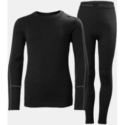 Helly Hansen Junior Lifa Merino Midweight Base Layer Set Black 16