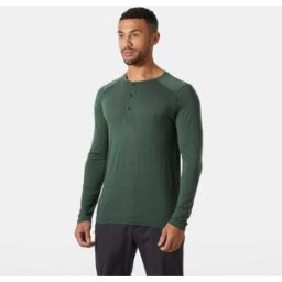 Helly Hansen Men's HH Durawool Long Sleeve Henley Green M