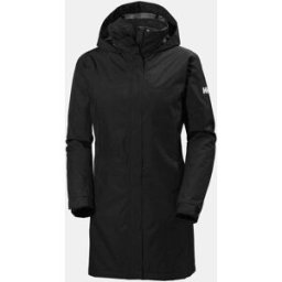 Helly Hansen Women's Aden Long Insulated Rain Coat Black 2XL