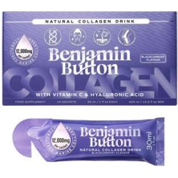 Benjamin Button Marine Collagen Liquid Sachets – 12,000mg – Blackcurrant