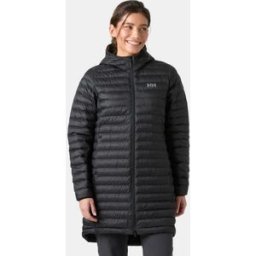 Helly Hansen Women’s Sirdal Long Hooded Insulated Jacket Black XS