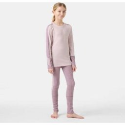 Helly Hansen Junior Lifa Merino Midweight Base Layer Set Purple 10