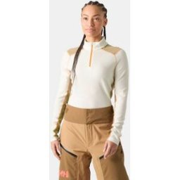 Helly Hansen Women's Lifa® Merino Midweight Half-zip Base Layer - White/Cream - L