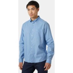 Helly Hansen Men's Club Long Sleeve Shirt - Blue/Purple - 2XL