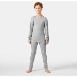 Helly Hansen Juniors' Lifa® Merino Midweight Base Layer Set - Black/Ebony - 12