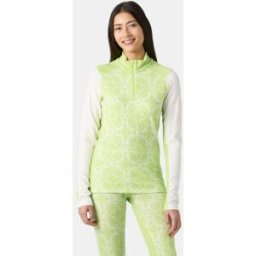 Helly Hansen Women's Lifa® Merino Midweight Graphic Half-zip Base Layer - Green - S
