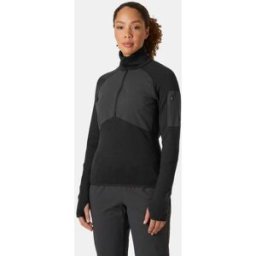 Helly Hansen Women’s Lifa® Merino Wool Midlayer Half Zip - Black/Ebony - L