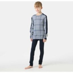 Helly Hansen Juniors' Graphic Lifa® Merino Base Layer Set - Blue - 11