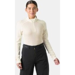 Helly Hansen Women's Lifa® Merino Midweight Graphic Half-zip Base Layer - White/Cream - XS