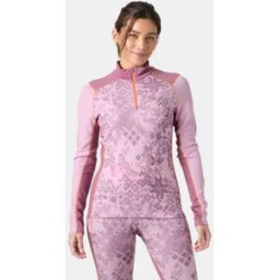 Helly Hansen Women's Lifa® Merino Midweight Graphic Half-zip Base Layer - White/Cream - L