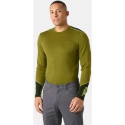 Helly Hansen Men's Lifa® Merino Midweight Crew Base Layer - Green - 2XL