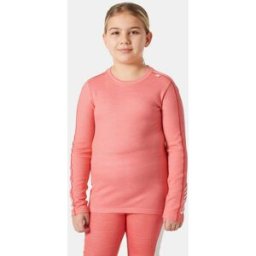Helly Hansen Juniors' Lifa® Merino Base Layer Crew Top - White/Cream - 8