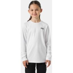 Helly Hansen Juniors' Tech Long Sleeve Crew - White/Cream - 9