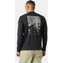 Helly Hansen Men's Skog Graphic Long Sleeve Tee - Black/Ebony - S