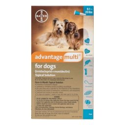 Advantage Multi for Medium Dogs 9.1-20 Lbs (Aqua) 6 Doses