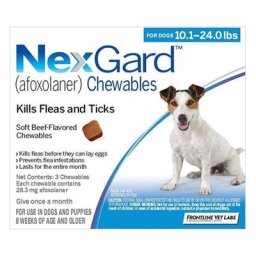 Nexgard Chewables For Medium Dogs 4-10kg (10 To 24lbs) Blue 3 Chews