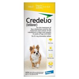 Credelio For Dogs 04 To 06 Lbs (56.25 Mg) Yellow 6 Doses