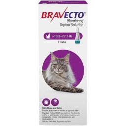 Bravecto Spot On For Large Cats 13.8 Lbs - 27.5 Lbs (Purple) 1 Pack