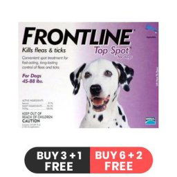 Frontline Top Spot Large Dogs 45-88lbs (Purple) 3 Pipette + 1 Free