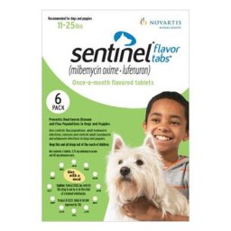 Sentinel For Dogs 11-25 lbs (Green) 3 Chews