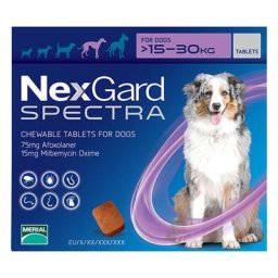 Nexgard Spectra Chews for Large Dogs 33-66 lbs (Purple) 3 Pack