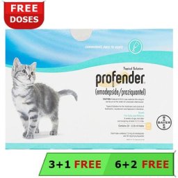 Profender Small Cats & Kittens (0.35 Ml) 2.2-5.5 Lbs 3 + 1 Free