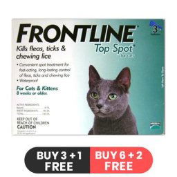 Frontline Top Spot For Cats (Green) 6 Pipette + 2 Free