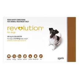 Revolution Small Dogs 10.1 - 20lbs (Brown) 3 Doses
