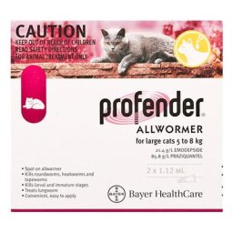Profender Large Cats (1.12 Ml) 11-17.6 Lbs 6 + 2 Doses Free