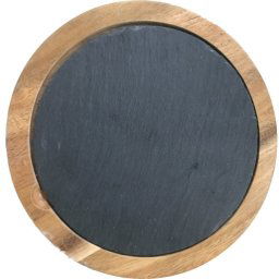 GreenLeaf Round Acacia Cheese Board with Slate Insert 21cm