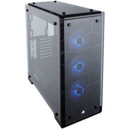 CorsairCrystal Series 570X-RGB All Black ATX PC Chassiswith 3-button RGB LED Controller