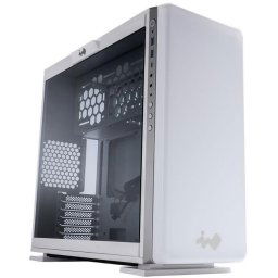 In-Win 307 White ATX Mid Tower Chassis with 144x addressable RGB LEDs on front panel