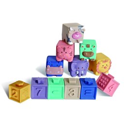 Time2Play Baby Soft Stack Squeeze Blocks Animals