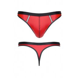 CRD Fetish Regnes Men's Thong - Black - X-Large / Crimson