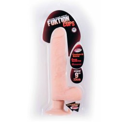 Fuktion Cups 9 Inch Multi Speed Penis Vibe W Suction Cup Flesh